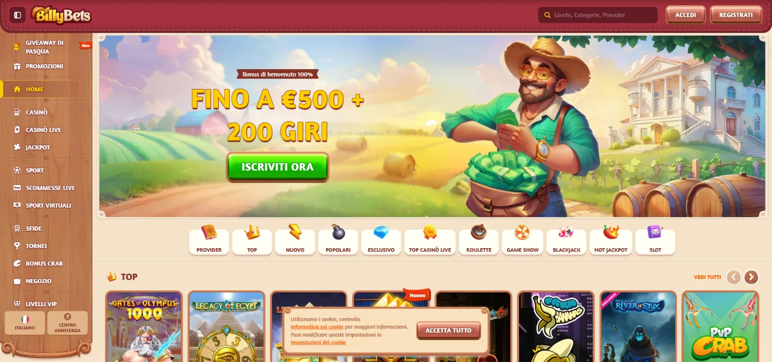 Billybets casino non AAMS
