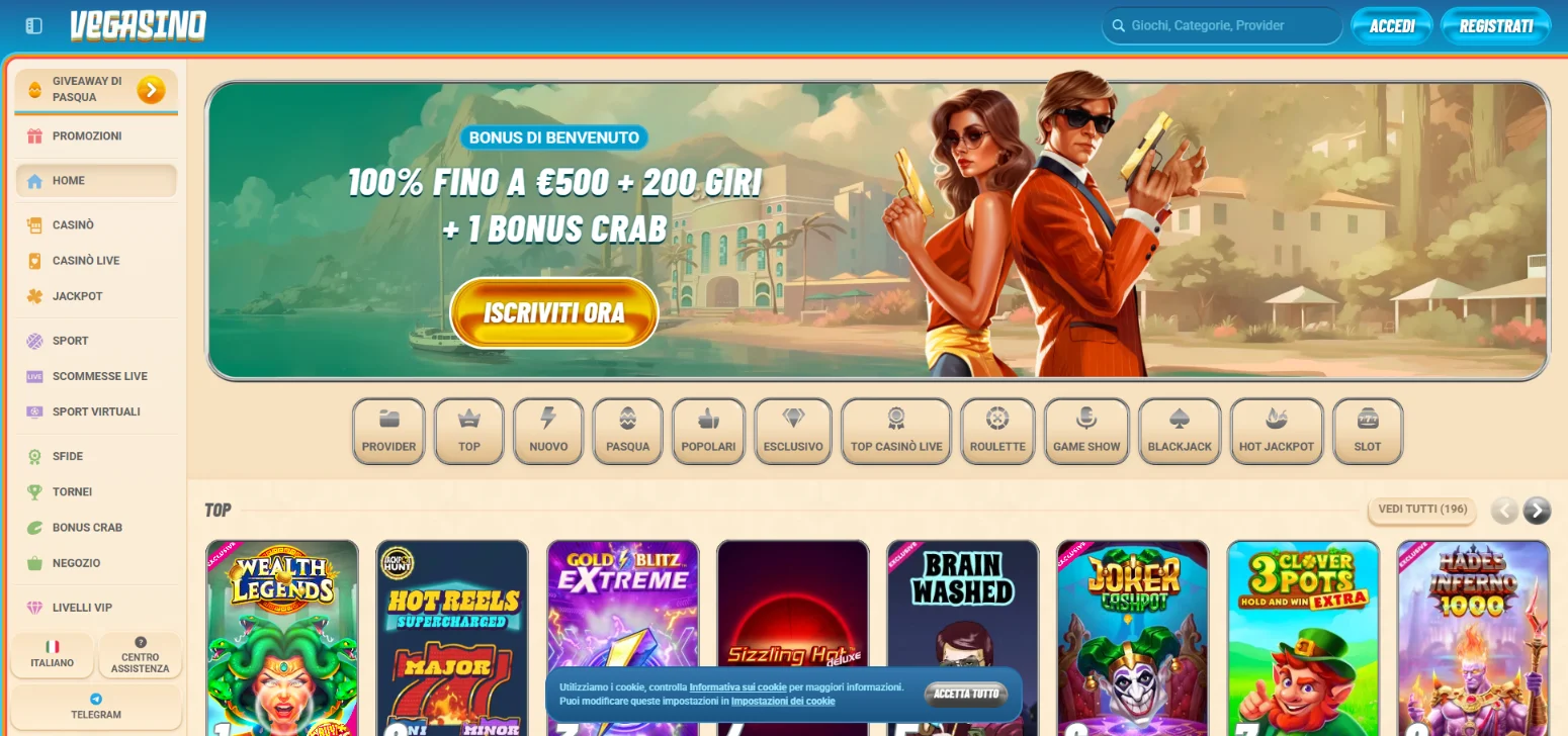 Vegasino casino non AAMS